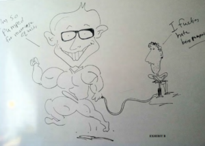 Exhibit to Christiansen Complaint A lewd caricature of Christiansen 