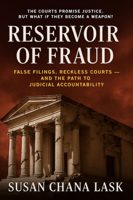 Reservoir of Fraud – False Filings, Reckless Courts – And The Path to Judicial Accountability book cover by Susan Chana Lask