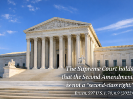 US Supreme Court with Bruen quote on Second Amendment by Susan Chana Lask